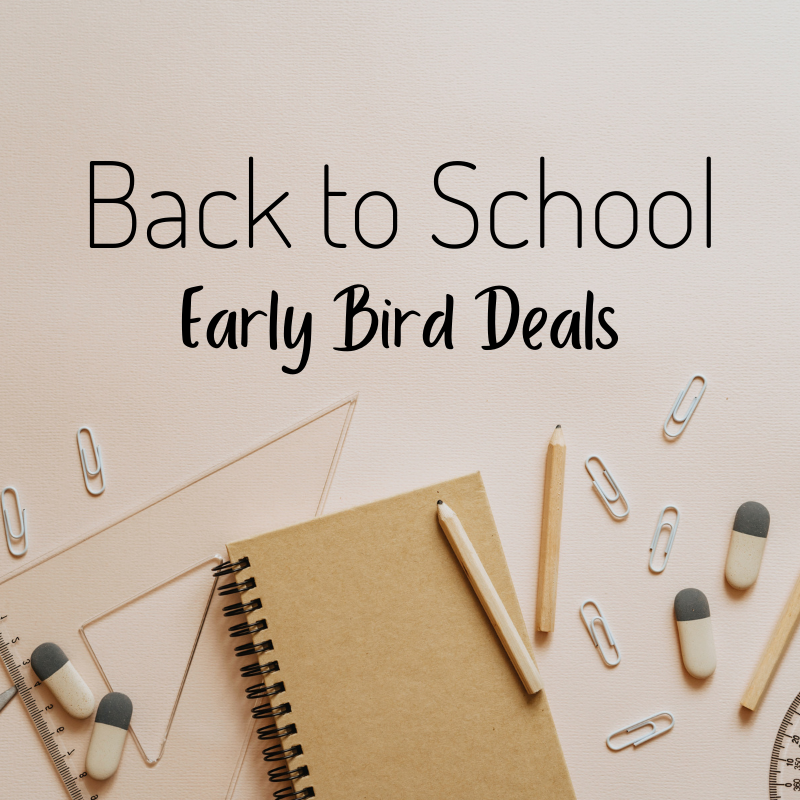 Back to School early bird deals header image